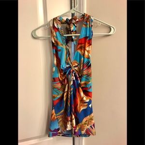 Boston Proper tropical style haltered top